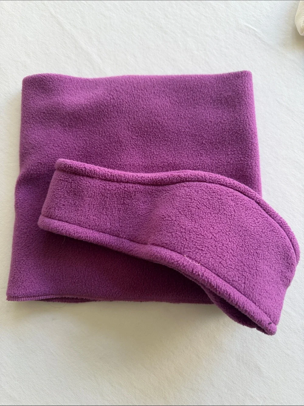 Women’s Purple Fleece Neck Warmer and Ear Warmer Set